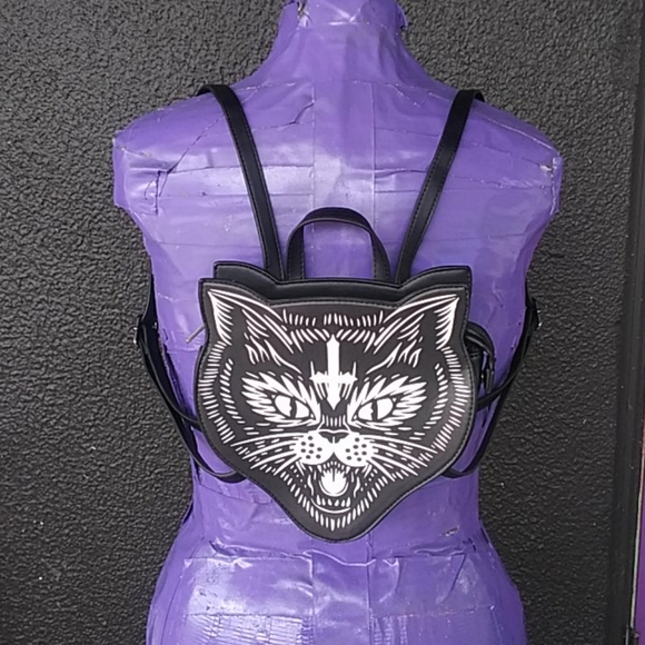Blackcraft Cult Handbags - Blackcraft Cult Evil Kitty Cat Mini Backpack